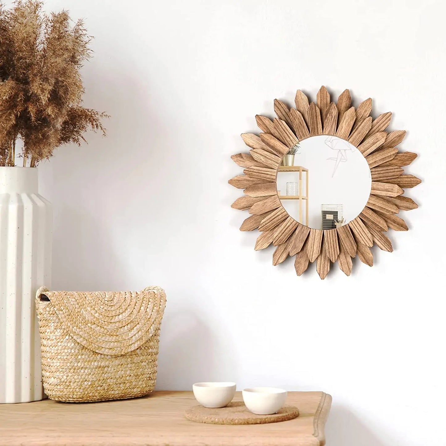 12 inch Sunburst Boho Mirror