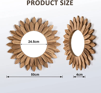 12 inch Sunburst Boho Mirror